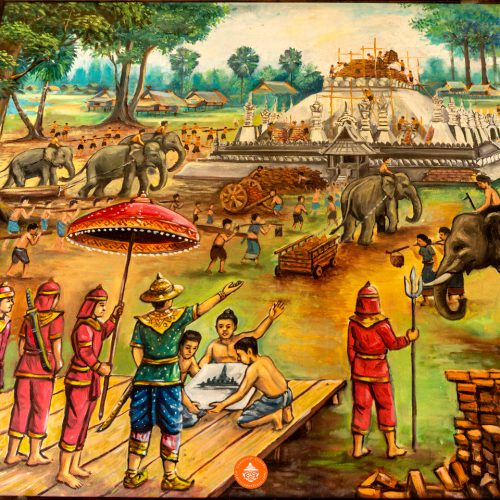 รูปวาดเก่าของพระธาตุหลวง ลาว